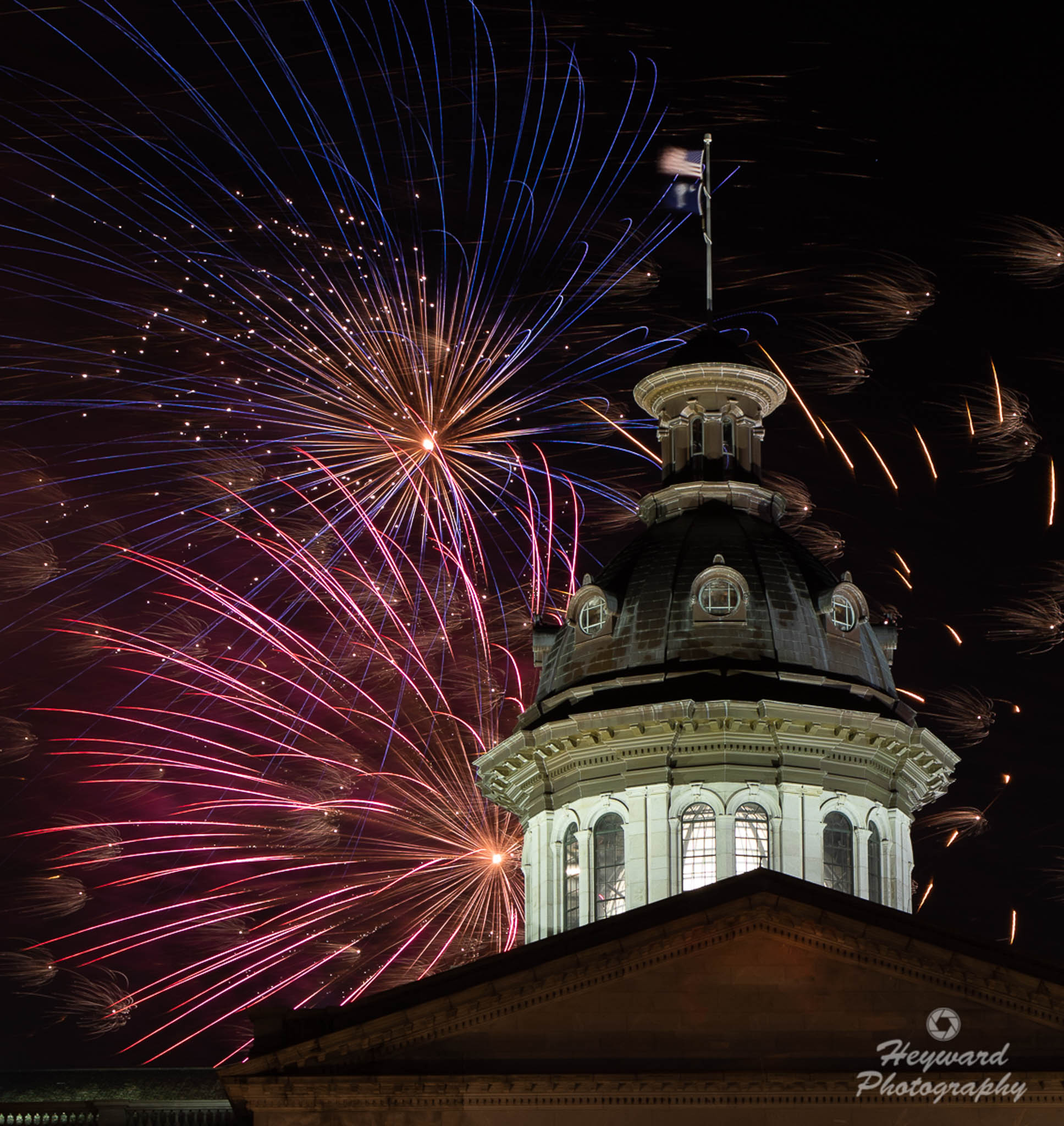 Fireworks over SC Statehouse.